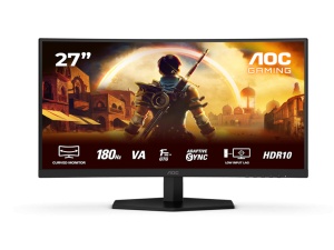 Monitor AOC C27G42E 27"/VA,zakrivljen/1920X1080/180Hz/1 ms GtG/HDMIx2,DP/Sync/VESA/zvucnici/crna* - Img 2