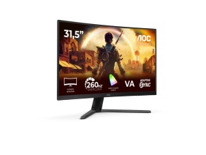 Monitor AOC C32G42ZE 31.5"/VA,zakrivljen/1920x1080/260Hz/0.3ms MPRT/HDMI,DP/Adaptive sync/VESA/crna - Img 1