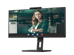 Monitor AOC Q27P3QW 27"/IPS/2560X1440/75/4ms GTG/HDMI2X,DP,USB/VESA/zvucnici/kamera/crna - Img 1
