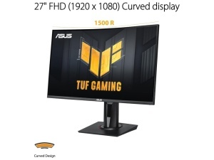 Monitor ASUS TUF VG27VQM 27"/VA,zakrivljen/1920x1080/240Hz/1ms MPRT/HDMIx2,DP,USB/freesync/visina*