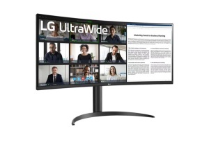Monitor LG 34WR55QK-B 34"/VA,zakrivljen,21:9/3440x1440/100Hz/5ms GtG/HDMIx2,DP,USB/visina/VESA/crna - Img 3