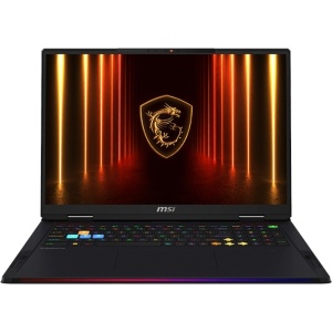 MSI Raider A18 HX A9WIG (Midnight Black, Metal) 16-Core 3D 2.5-5.4GHz/144MB 64GB 2TB SSD-NVMe 18” UHD+ (3840x2400) IPS 120Hz 100% DCI-P3 RTX-5080/16G 2.5-GLan KillerWiFi7 BT5.4 Per-Key RGB Backlite FPR 6xSpk Nahimic 9 Ryzen 9 9955HX 9S7-182L72-023-3