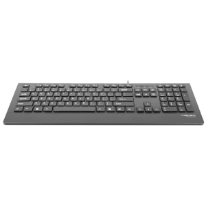 Natec BARRACUDA, Slim Multimedia Keyboard US, USB, Black NKL-0876