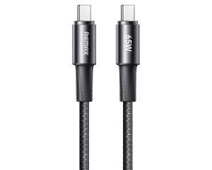 REMAX DATA kabl BRAIDED TIP C na TIP C CB25 65W 1.2m, crni
