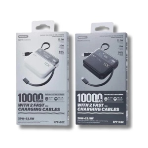 REMAX RPP-602 - 20W+QC 22.5W Power Bank with 2 Fast Charging Cables 10000mAh - Img 2