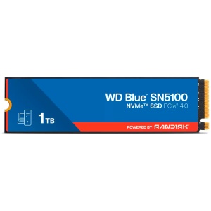 SSD POWERED BY SANDISK WD Blue SN5100 1TB M.2 2280 PCIe Gen4 x4 NVMe QLC 3D, Read/Write: 7100/6700 MBps, IOPS 1000K/1300K, TBW: 600 WDS100T5B0E-00CPE0