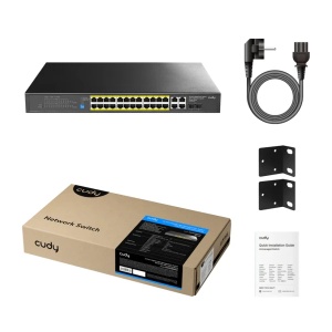 Svič 10/100/1000 24-port Cudy GS1028EPS2 Light Managed PoE+ sa 2x SFP 200W - Img 2