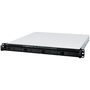 Synology RackStation RS822+, 1U, 4-bays, AMD Ryzen V1500B 4-core 2.2 GHz; 2 GB DDR4 ECC SODIMM, 1x free memory slot (up to 32GB upgradable); 4x RJ45 1GbE, 2x USB 3.1; PCIe Gen3 – Card/M2D20, 150W PS, 3yr warranty RS822PLUS *