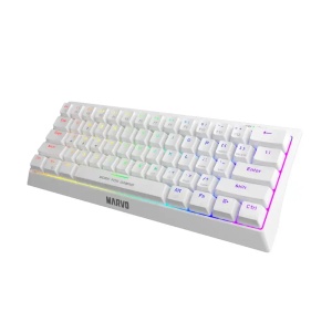 Tastatura Marvo Hecate 61R KG962 mehanička, crveni svičevi, pozadinsko osvetljenje bela - Img 2