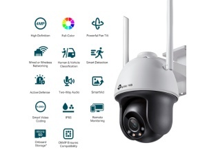 TP-LINK VIGI C540-W(4mm) 4MP spoljna color wifi PT network K - Img 3