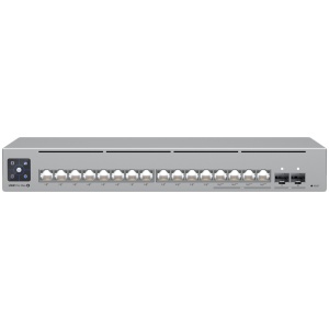 Ubiquiti 16-port, Layer 3 Etherlighting switch with 2.5 GbE, PoE++ output, and versatile mounting options, 4x 2.5 GbE PoE++ ports, 12x GbE PoE+ ports, 2x 10G SFP+ ports, 180W total PoE availability USW-PRO-MAX-16-POE-EU - Img 1