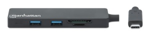 USB-C HUB 3port Manhattan 164948 3.2 G1/5Gbps/CR/Crni - Img 2