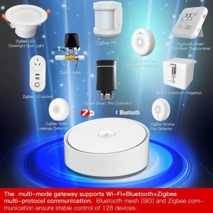 ZIGBEE-GATEWAY-GW012 GembirdRSH Smart Multi-mode Gateway WiFi Bluetooth Mesh Hub glasovna kontrola - Img 2