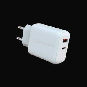 Adapter LC Power LC-GAN-45 USB GaN Technology charger 1xUSB-C, 1xUSB-A