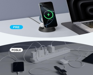 ANKER MagGo Bežični Dock Stand 3u1, sa kablovima i zidnim punjačem, crni - Img 3
