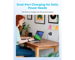 ANKER Zolo 70W 4-porta(3x USB-C i 1x USB-A) zidni punjač crni - Img 3