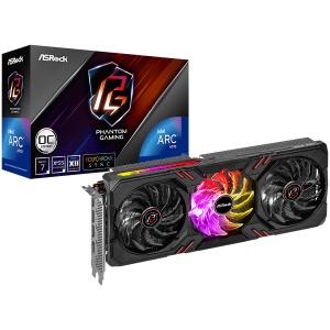 Asrock Intel Arc A770 Phantom Gaming D 8GB OC, 256-bit GDDR6, 1x HDMI 2.1, 3x DisplayPort 2.0, 2x 8-pin Power Connectors, recommended PSU 700W A770 PGD 8GO