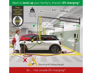BARKAN EV160WM zidni zglobni nosač kabla za punjenje električnih vozila 160cm - Img 1