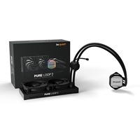 be quiet! PURE LOOP 2, 240mm [LGA-1851 Default ILM and RL-ILM support], Doubly decoupled PWM pump, Two Pure Wings 3 PWM fan 120mm, Unmistakable design with ARGB LED and aluminum-style BW017