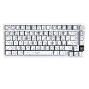 Bežična gaming tastatur Attack Shark X820Ultra Mehanička/TriMode/TFT Screen/Gasket/White Countur