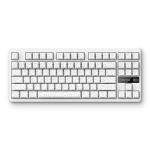 Bežična gaming tastatura MCHOSE G87 Mehanička white topographic - Img 2