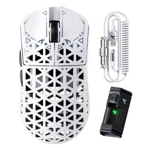 Bežični gaming miš Attack Shark R5Ultra PAW3950MAX/Carbon Fiber/Superlight/8KHz/Omron Switches/White