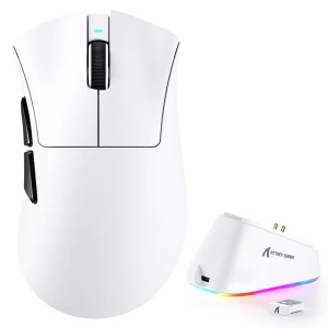 Bežični gaming miš Attack Shark V3Pro PAW3311/25000 DPI/Omron Switches/White + Charging Dock