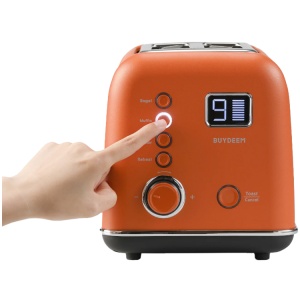 BUYDEEM 2 Slice Automatic Metal Toaster, model DT730E, color Koi Red, EU DT730E-KR/EU - Img 3