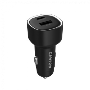 CANYON car charger OnDrive 48 PD 48W USB-A+USB-C Black CNE-CCABR3AC - Img 3
