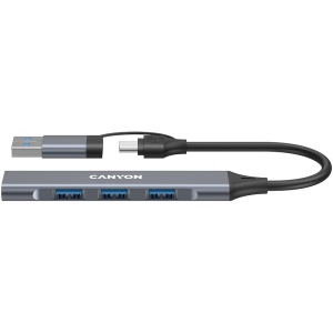 CANYON hub DS-02 4in1 USB-A/C Grey CNS-TDS02G