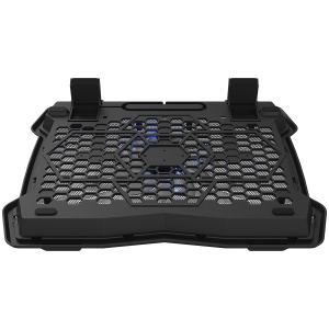 CANYON NS02, Cooling stand single fan with 2x2.0 USB hub, support up to 10”-15.6” laptop, ABS plastic and iron, Fans dimension:125*125*15mm(1pc), DC 5V, fan speed: 800-1000RPM, size:340*265*30mm, 406g CNE-HNS02 - Img 2