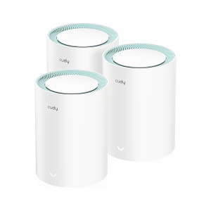 Cudy M1500 3-Pack,AX1500 Gigabit Mesh Wi-Fi 6 System,1201 Mbps + 300 Mbps Wi-Fi