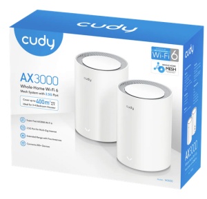 Cudy M3000 2-Pack,AX3000 2.5G Mesh Wi-Fi 6 System White,4-Stream Dual-Band, 2402 Mbps + 574 Mbps * - Img 5