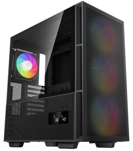 DeepCool CH560 DIGITAL ATX Kuciste, Dual Status Display, 3xLED 140mm +1x120mm, Staklena strana,USB-C - Img 7