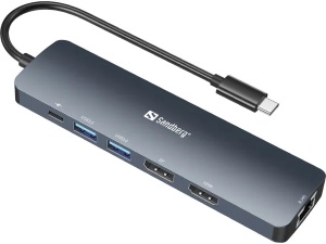 Docking station Sandberg USB-C - HDMI/DP/LAN/2xUSB 3.0/USB C PD 100W 136-43 - Img 5