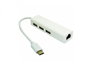 E-Green USB 3.1 tip C - HUB (3 port USB 2.0 + 1port fast ethernet) *