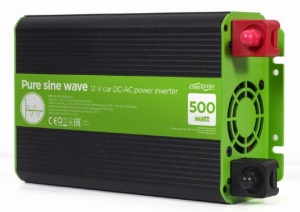 EG-PWC-PS500-01 Gembird 12V Cist sinusni auto inverter DC/AC 500W + USB port, 1,95KG - Img 3