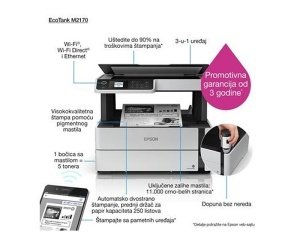 EPSON M2170 EcoTank ITS multifunkcijski inkjet crno-beli štampač - Img 2