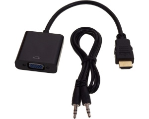 FAST ASIA Adapter-konvertor HDMI (M) - VGA (F) + Audio kabl 3.5mm crni *