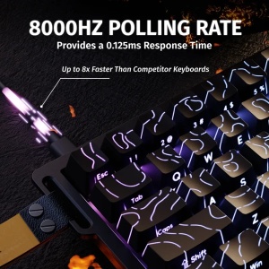 Gaming tastatura Attack Shark X68HE Magnetic Switch/RT/Snap Tap/DKS/MT/TGL/Black Contour - Img 3
