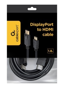 Gembird MONITOR Cable, DisplayPort/HDMI M/M, 1.8m CC-DP-HDMI-6