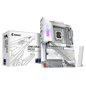 Gigabyte LGA 1851, Z890 Chipset, Supports Intel Core Ultra processors (Series 2), Premium Compatibility : 4x DDR5 with XMP Memory Module Support Z890 AORUS PRO ICE