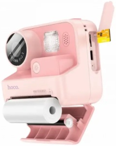hoco. Dečija kamera sa štampačem, 2 inča IPS LCD, 720p, microSD - DV200 Pink