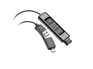 HP Poly HP Poly EncorePro 320 with Quick Disconnect Binaural Headset TAA, with DA 85 USB adapter Black, 2yw 77T26AA#DA85