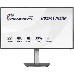 IIYAMA 27" IPS BLACK 2.0 panel, 3840x2160 UHD, DCI-P3 99%, Pantone Certified, Delta E 2, USB-C Dock (LAN 96W PD DP-OUT), 4ms, 15cm height adj. stand, 450cd/m2, CR 3000:1, HDMI, DisplayPort, Speakers, USB HUB (3x 3.2+1xC) HB2701UHSNP-B1 - Img 4