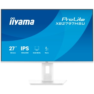IIYAMA Prolite XB2797HSU-W1 Business Monitor - 68.6 cm (27"), FULL HD (1920x1080), IPS LED, 120Hz, 350 cd/m², matte / white XB2797HSU-W1 - Img 1
