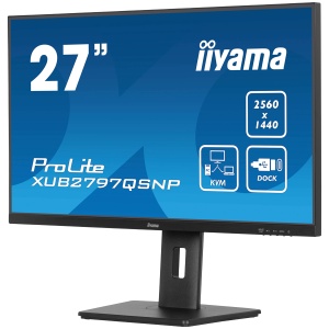 IIYAMA Prolite XUB2797QSNP-B1 Business Monitor - 68.5 cm (27''), WQHD (2560x1440), IPS LED, 100Hz, 300 cd/m², matte / black XUB2797QSNP-B1 - Img 3