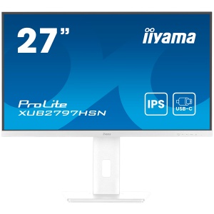 IIYAMA XUB2797HSN-W2 LED monitor 27 inch 1920 x 1080 FHD 100HZ IPS 300 cd 1000 1ms HDMI DP USB-C SPEAKERS White XUB2797HSN-W2 - Img 5