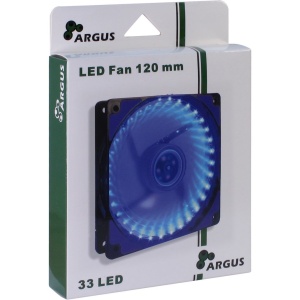 InterTech Fan Argus L-12025 BL, 120mm LED, Blue - Img 3