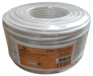 KABL-PVC-3X2.5CCA/PVC/100M,Gembird Fleksibilni naponski kabl,Beli - Img 2